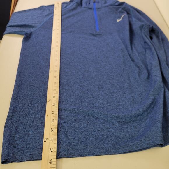 Nike Men's 1/4 Zip Running Tech Long Sleeve Dri-Fit Shirt Size XL Blue - Picture 11 of 11